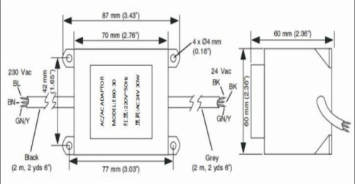 Low-frequency transformer EI 60